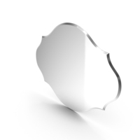 Frameless Oval Scalloped Beveled Wall Mirror PNG & PSD Images