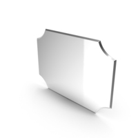 Frameless Rectangular Scalloped Beveled Wall Mirror PNG & PSD Images