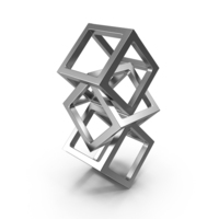 Tall Metal Geometric Desk Decoration PNG & PSD Images