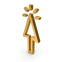 Gold Cursor Click Symbol PNG & PSD Images