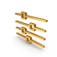 Music Equaliser Sound Volume Level Icon Gold PNG & PSD Images