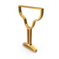 Out Line Margarita Glass Icon Gold PNG & PSD Images