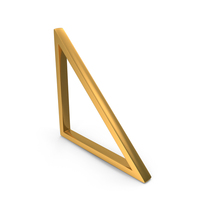 Gold Right Angled Triangle Icon PNG & PSD Images