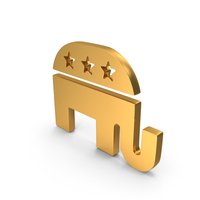 Gold United States Republican Party Icon PNG & PSD Images