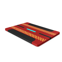 Red SciFi Tile Panel PNG & PSD Images