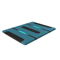 Scifi Tile Panel Blue PNG & PSD Images