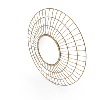 Round Wire Accent Mirror PNG & PSD Images