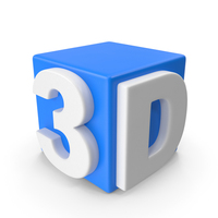 Blue & White 3D Symbol PNG & PSD Images