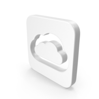 White Square Cloud Icon PNG & PSD Images