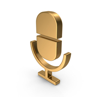 Gold Microphone Icon PNG & PSD Images