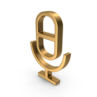 Gold Microphone Icon PNG & PSD Images