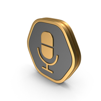 Badge Microphone Icon PNG & PSD Images