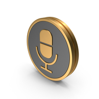 Badge Microphone Icon PNG & PSD Images