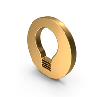 Gold Bulb Icon PNG & PSD Images