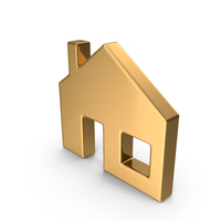 Gold Home Icon PNG & PSD Images