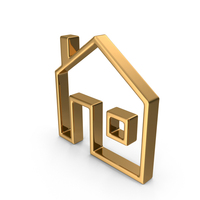 Gold Home Icon PNG & PSD Images