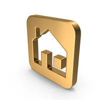 Gold Home Icon PNG & PSD Images