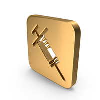Gold Syringe Icon PNG & PSD Images