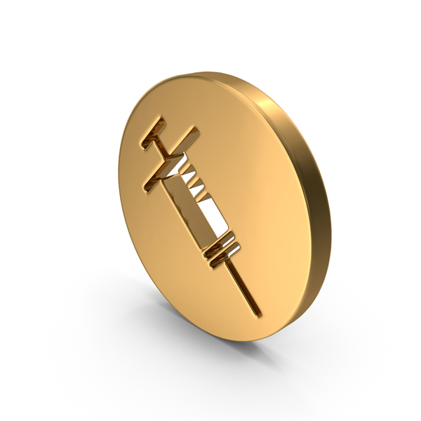 Gold Syringe Icon PNG & PSD Images