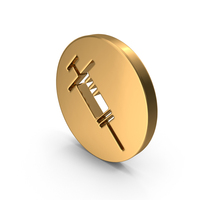 Gold Syringe Icon PNG & PSD Images