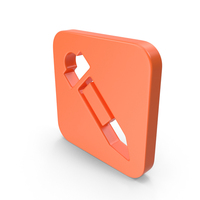Orange Square Eyedropper Icon PNG & PSD Images