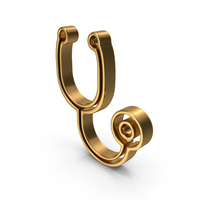 Gold Stethoscope Icon PNG & PSD Images