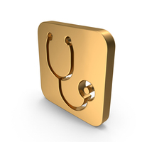 Gold Stethoscope Icon PNG & PSD Images