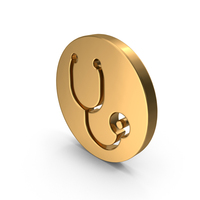Gold Stethoscope Icon PNG & PSD Images
