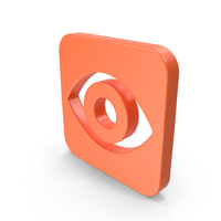 Orange Square Eye Icon PNG & PSD Images