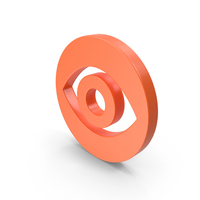 Orange Round Eye Icon PNG & PSD Images