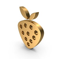 Gold Strawberry Icon PNG & PSD Images