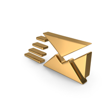 Gold Send Mail Icon PNG & PSD Images