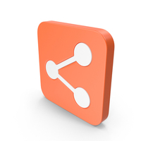 Orange & White Square Share Icon PNG & PSD Images