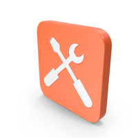 Orange Square Settings Icon PNG & PSD Images