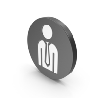 Black Round Businessman Icon PNG & PSD Images