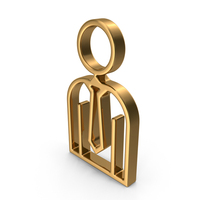Gold Businessman Outline Icon PNG & PSD Images