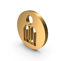 Gold Round Businessman Icon PNG & PSD Images