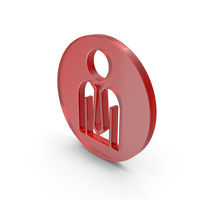 Red Glass Round Businessman Icon PNG & PSD Images