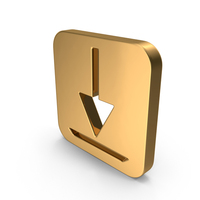 Gold Download Icon PNG & PSD Images