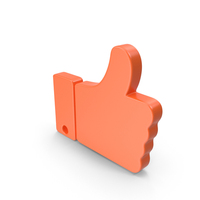 Orange Thumbs Up Icon PNG & PSD Images