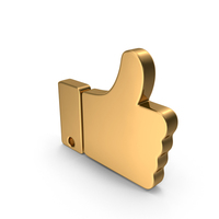 Gold Thumbs Up Icon PNG & PSD Images