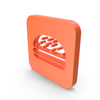 Orange Square Hamburger Icon PNG & PSD Images