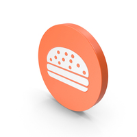 Orange Round Hamburger Icon PNG & PSD Images