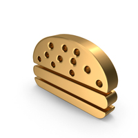 Gold Hamburger Icon PNG & PSD Images