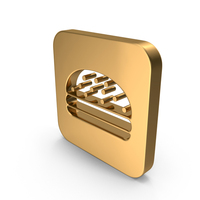 Gold Hamburger Icon PNG & PSD Images