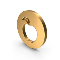 Gold Round Apple Icon PNG & PSD Images