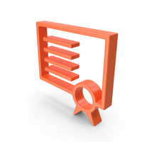 Orange Certificate Outline Icon PNG & PSD Images