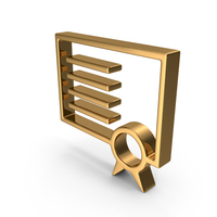 Gold Certificate Outline Icon PNG & PSD Images