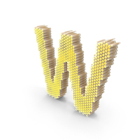 Yellow Hexagonal Letter W PNG & PSD Images