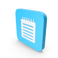 Blue & White Square Note Icon PNG & PSD Images